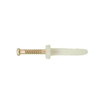 5mm Nail In Round Wall Anchor Plugs - Length 40mm