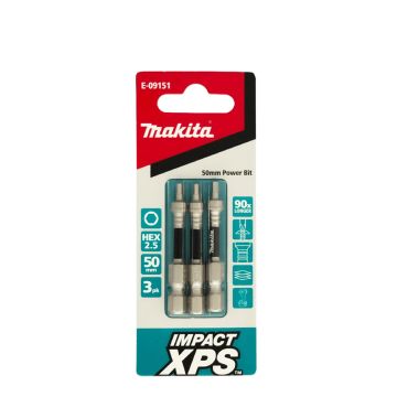 Makita XPS Hex2.5 x 50mm Insert Bit 3 Pack