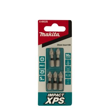 Makita XPS Ph1 x 25mm Insert Bit 5 Pack