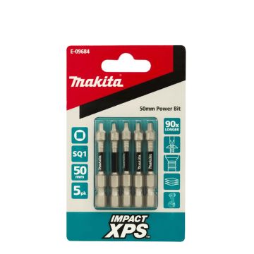 Makita XPS Sq1 x 50mm Insert Bit 5 Pack