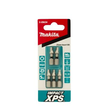 Makita XPS Sq2 x 25mm Insert Bit 5 Pack