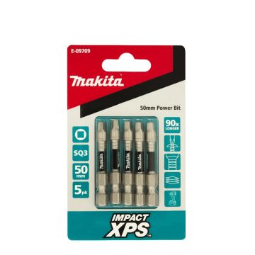 Makita XPS Sq3 x 50mm Insert Bit 5 Pack