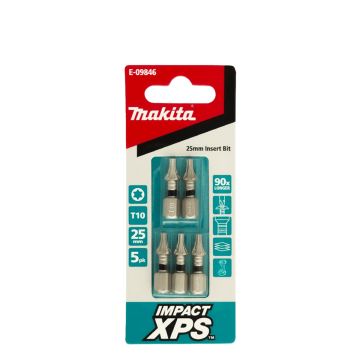 Makita XPS T10 x 25mm Insert Bit 5 Pack