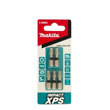 Makita XPS T20 x 25mm Insert Bit 5 Pack