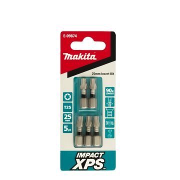 Makita XPS T25 x 25mm Insert Bit 5 Pack