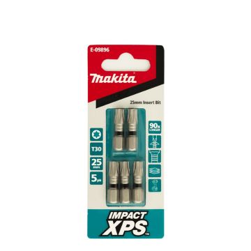 Makita XPS T30 x 25mm Insert Bit 5 Pack