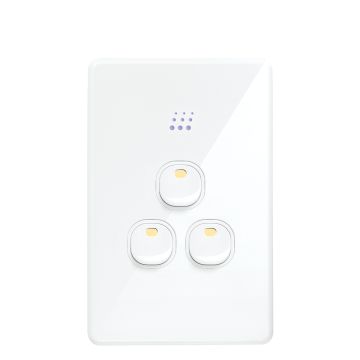 Powermesh 5A 240V 3 Button Multipurpose Switch-White