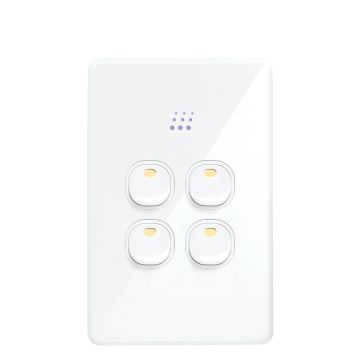 Powermesh 5A 240V 4 Button Multipurpose Switch-White