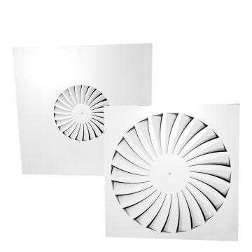 Square Swirl Diffuser PSB-Q 595mm Face / 530mm Neck