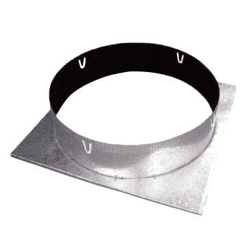 Square to Round Metal Neck Adaptor 450 x 450mm Neck / 250mm Spigot
