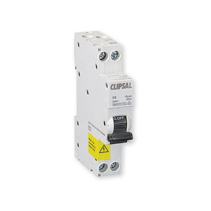 10A 6.0kA 240V Clipsal RCD/MCB 1P+N 30mA Circuit Protecter main product photo