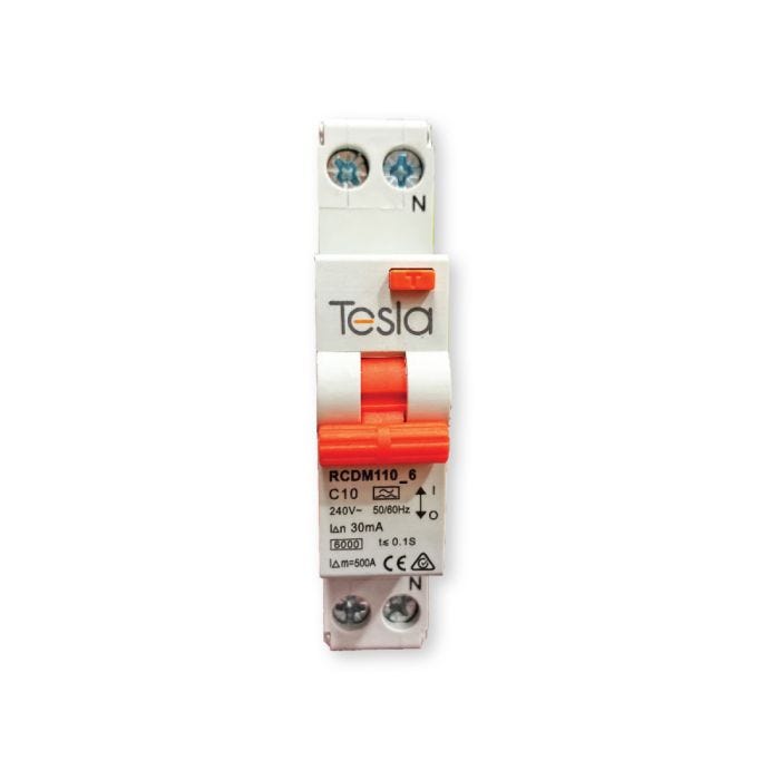 20A 6ka Tesla Single Pole RCBO Type A main product photo