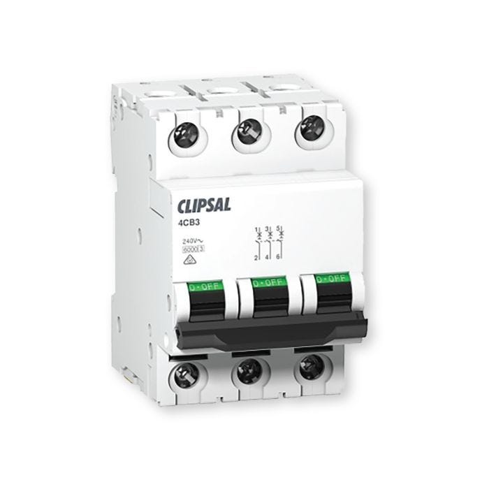 32A 6kA 415V 6000A Clipsal Three Pole Circuit Breaker main product photo