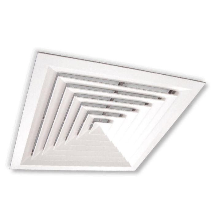 4 Way Louvre Faced Metal Diffuser Kit main product photo