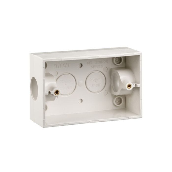 Clipsal 2 Entry 25mm W Mounting Box main product photo