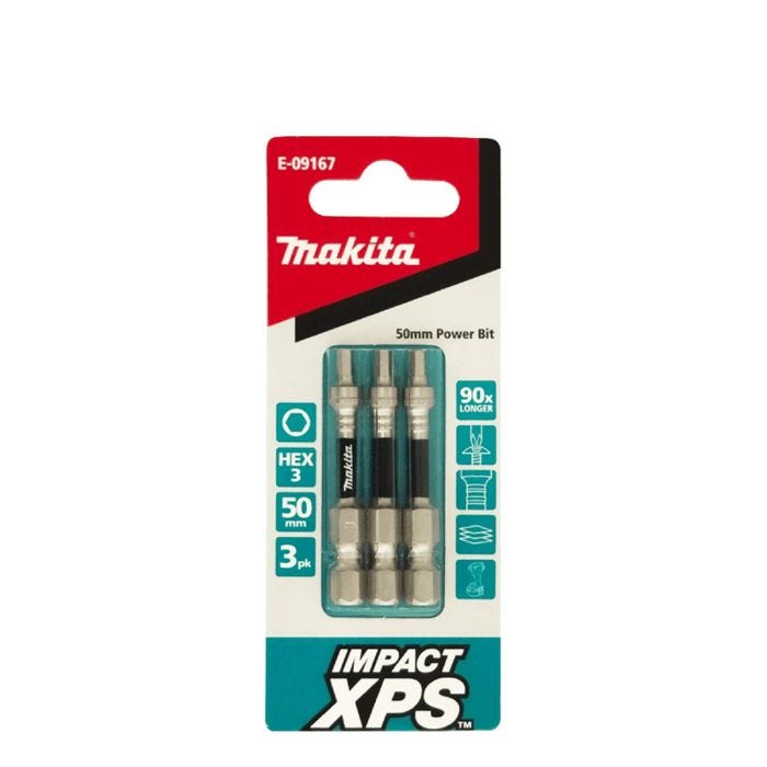 Makita XPS Hex3 x 50mm Insert Bit 3 Pack main product photo