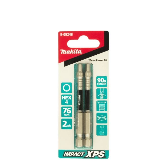 Makita XPS Hex4 x 75mm Insert Bit 2 Pack main product photo