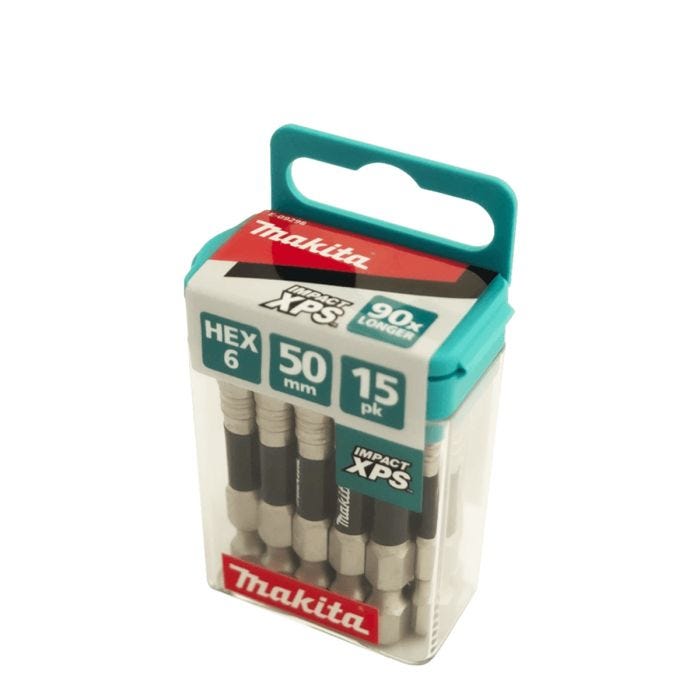 Makita XPS Hex6 x 50mm Insert Bit 15 Pack main product photo