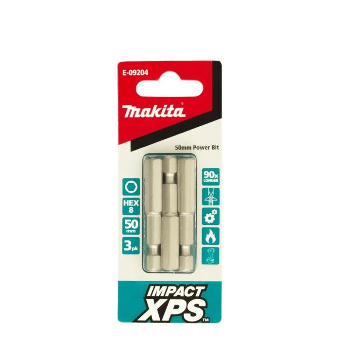 Makita XPS Hex8 x 50mm Insert Bit 3 Pack main product photo