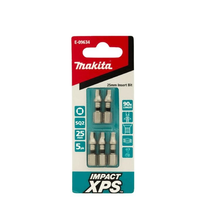 Makita XPS Sq2 x 25mm Insert Bit 5 Pack main product photo