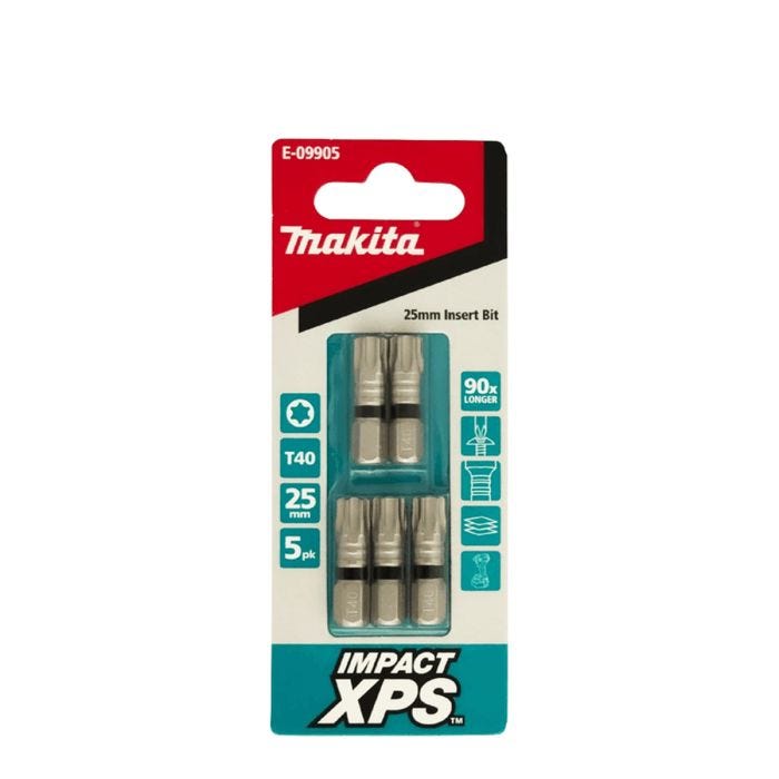 Makita XPS T40 x 25mm Insert Bit 5 Pack main product photo