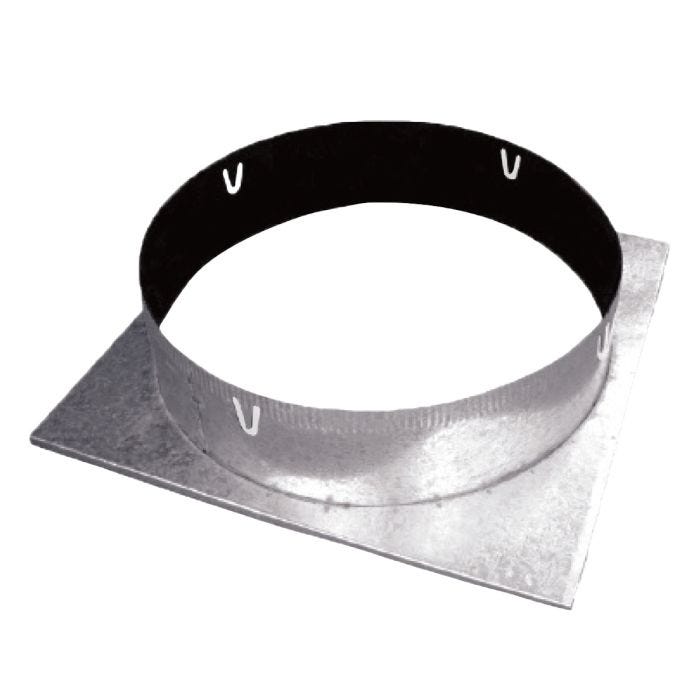 Square to Round Metal Neck Adaptor 450 x 450mm Neck / 250mm Spigot main product photo